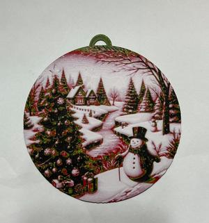 Christmas landscape in snow globe hueforge