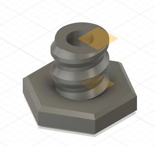 Multiboard compatible bolt with hex head and pass through hole