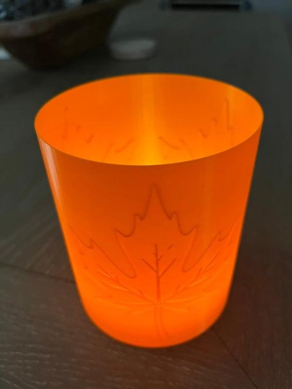 Maple Leaf Embossed Vase