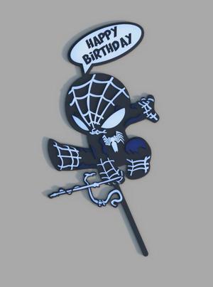 Multicolor Spider-Symbiote Cake Topper