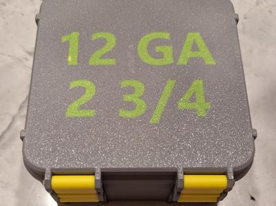 12 Gauge 2 3/4 25rnd Ammo box with tray