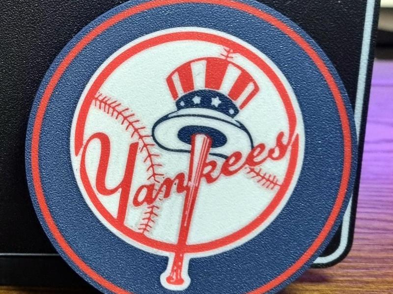 Yankee's coasters and holder