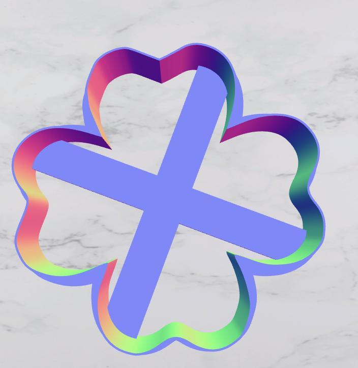 Quatrefoil Flower cookie cutter