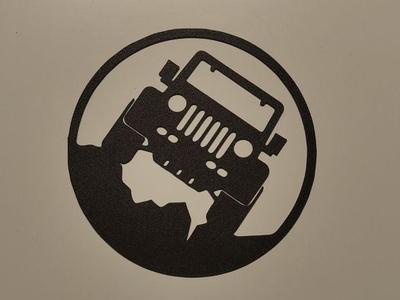 Jeep Wrangler silhouette wall art