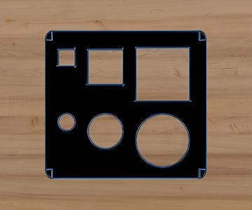 Čtverco-kruhová obkreslovací deska