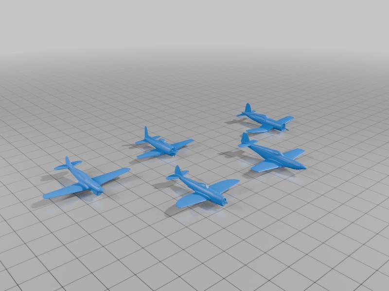 American WW2 Fighter Pack: P-51Mustang, P-47 Thunderbolt, P-40 Warhawk, F8F Bearcat, F-4U Corsair