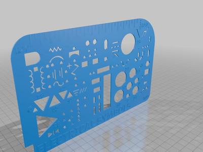 Electrical Symbol Stencil 