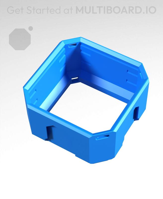 1x1x0.5 - Topped Multipoint Rail - Standard Click-In Multibin Shell Extension