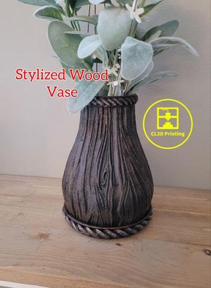 Stylized Wood Vase
