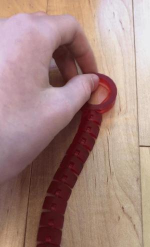 flexi fidget slug key chain long, shout and normal