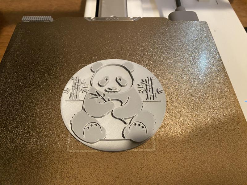 Panda holding Bamboo