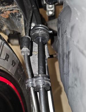 Kawasaki brake line grommets for Braided brake lines