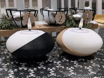 Modern tealight holder with shell (No AMS)