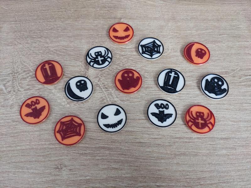 Halloween shopping cart tokens (coins)