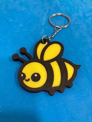 Spring happy bee keychain