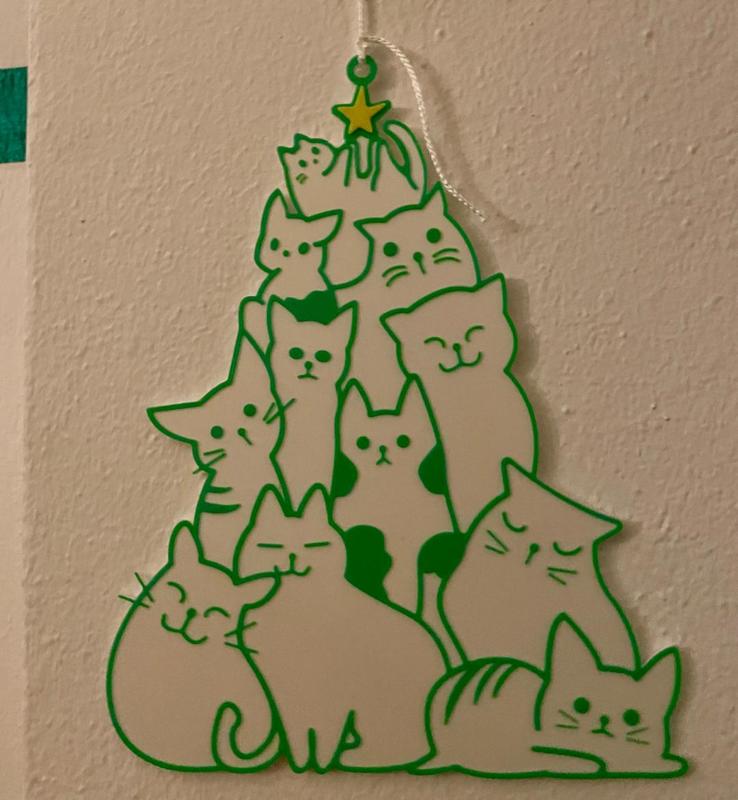 Christmas ornament - merry catmas