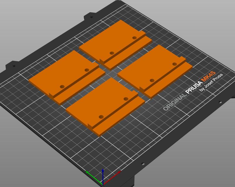 seitliche Halter für Platte für 40x40 Aluprofil