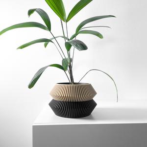 The Wenra Planter Pot with Drainage Tray & Stand Included | Modern and Unique Home Decor