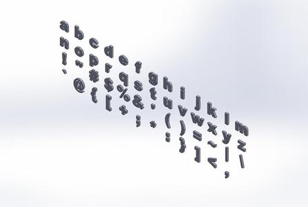 Box lowercase letter 60x10