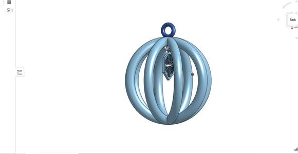 2023 Ornament with snowflake center (print with supports)