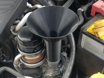 VW car oil funnel