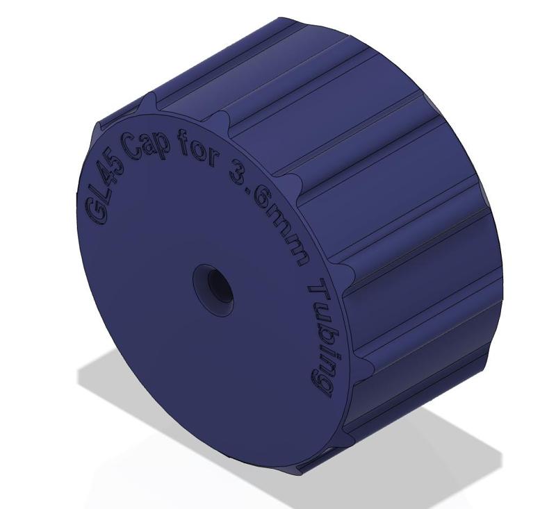 GL45 Screw Cap for 3.6mm Tubing
