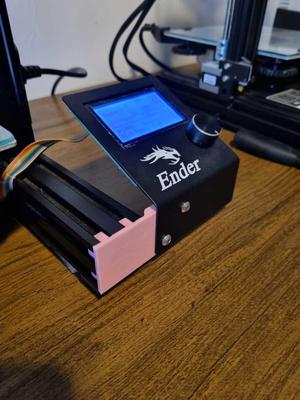 Display mounting for 3D Printer (compatible w/ Ender 3 and variants)