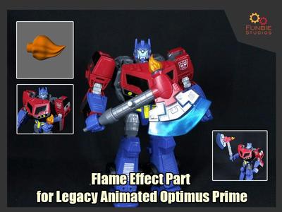 Flame Effect Part for Transformers Legacy Animated Optimus Prime
