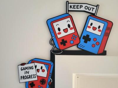 Keep Out! Gaming In Progress Door Corner