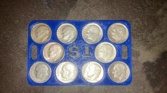 $1 Face Value Silver Dime Card