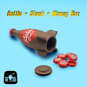 Nuka Cola Bottle + Stash + Money Box / 3MF Included / No Supports