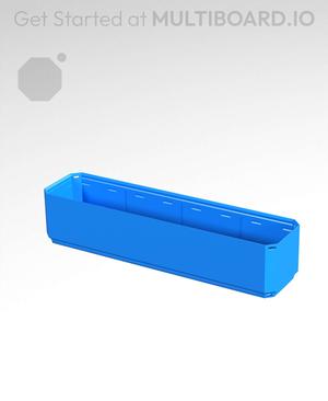4x1x0.75 - Simple Walls - Standard Click-In Multibin Shell Extension