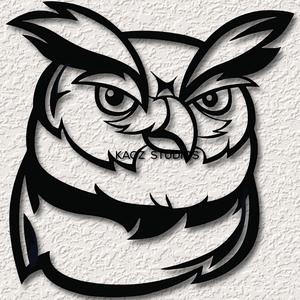 wise owl wall art bird wall decor 2d mascot decoration