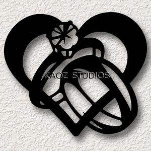 valentines day wall art wedding wall decor engagement heart decoration rings