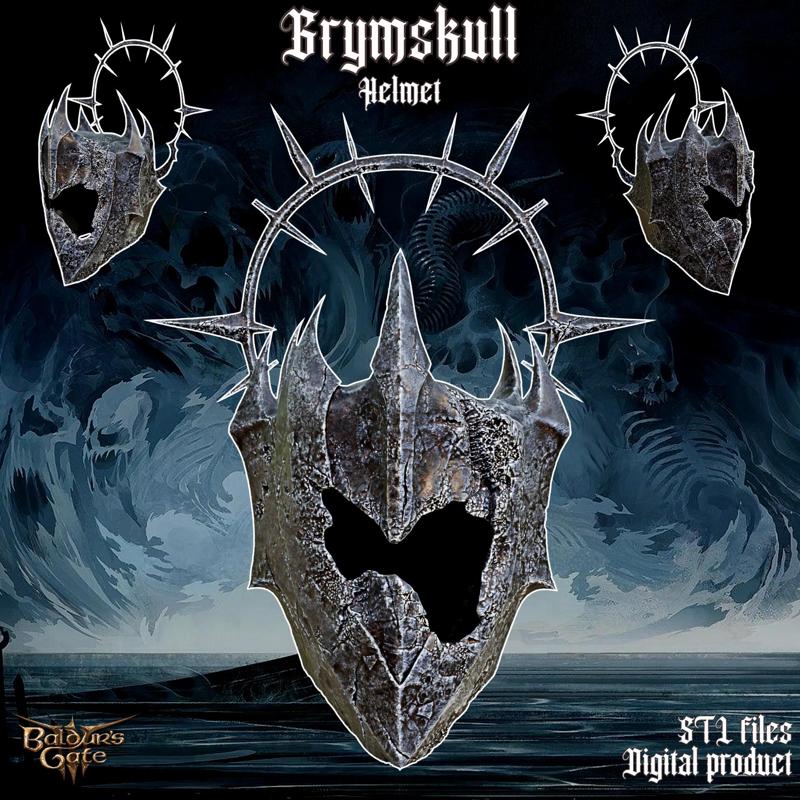 Fantasy Grymskull Helmet Baldurs Gate 3