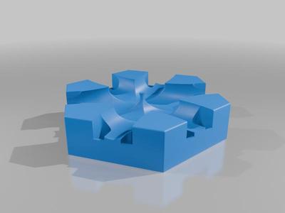 Gravitrax compatible 60deg curves x4 with 5mm gradient difference (Fusion file included)