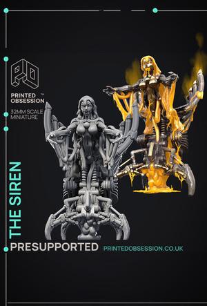 Mechanical Siren - Scrap Waste Monster - PRESUPPORTED - Illustrated and Stats - 32mm scale 