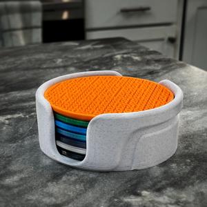 Unique Infill Coaster Set with Custom Holder (6-7 Coasters)