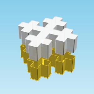 Recrossed cross, nestable box (v2)
