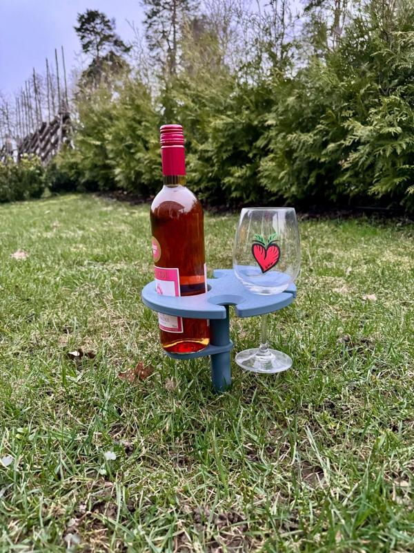 PicnicPole Wine and Glass Stand
