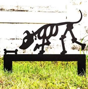 Dog Pet Skeleton Halloween Decor, Halloween Outdoor Garden Signs, Dog Cat Decor Halloween Yard Stakes Halloween Skeleton Pet Decor