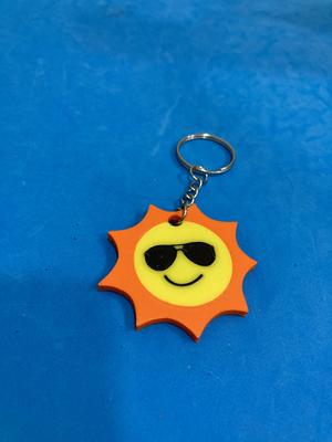 Happpy sun with glasses keychain