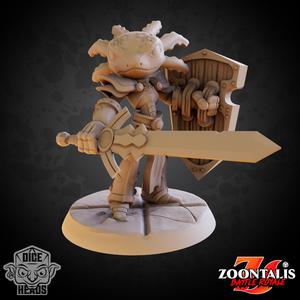 Axolotl Paladin (pre-supported included)