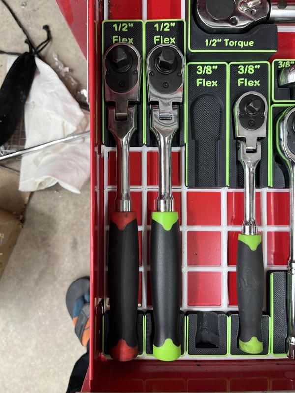 Pittsburgh 1/2" Flex Head Ratchet Gridfinity Holder