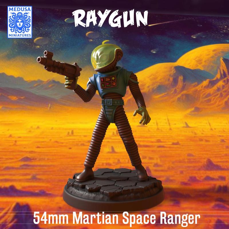 54mm Martian Space Ranger - Retro Sci-Fi Miniature