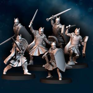 6x High Human Warrior with Sword and Shield | High Humans | Davale Games | Fantasy