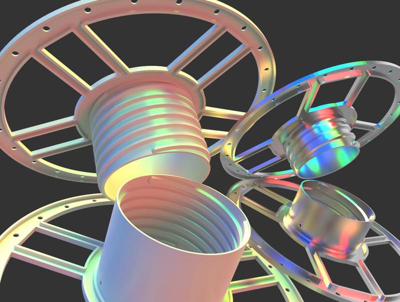 Lightweight Spool Parametric with threads, no screws