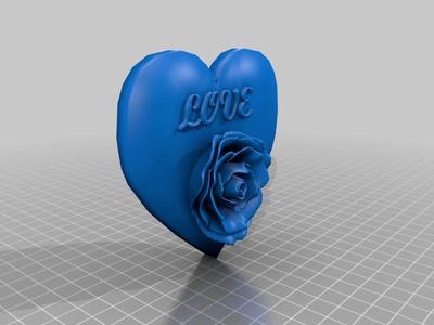 Valentine Heart with Rose