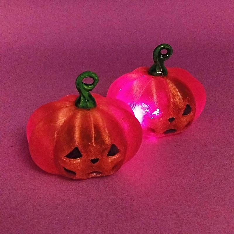 Pumpkin Earrings with light
