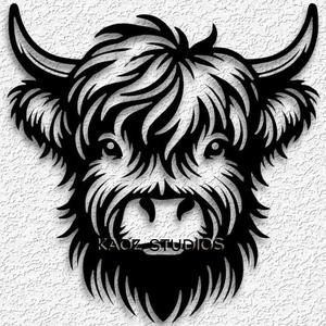 highland cow wall art mountain bull wall decor